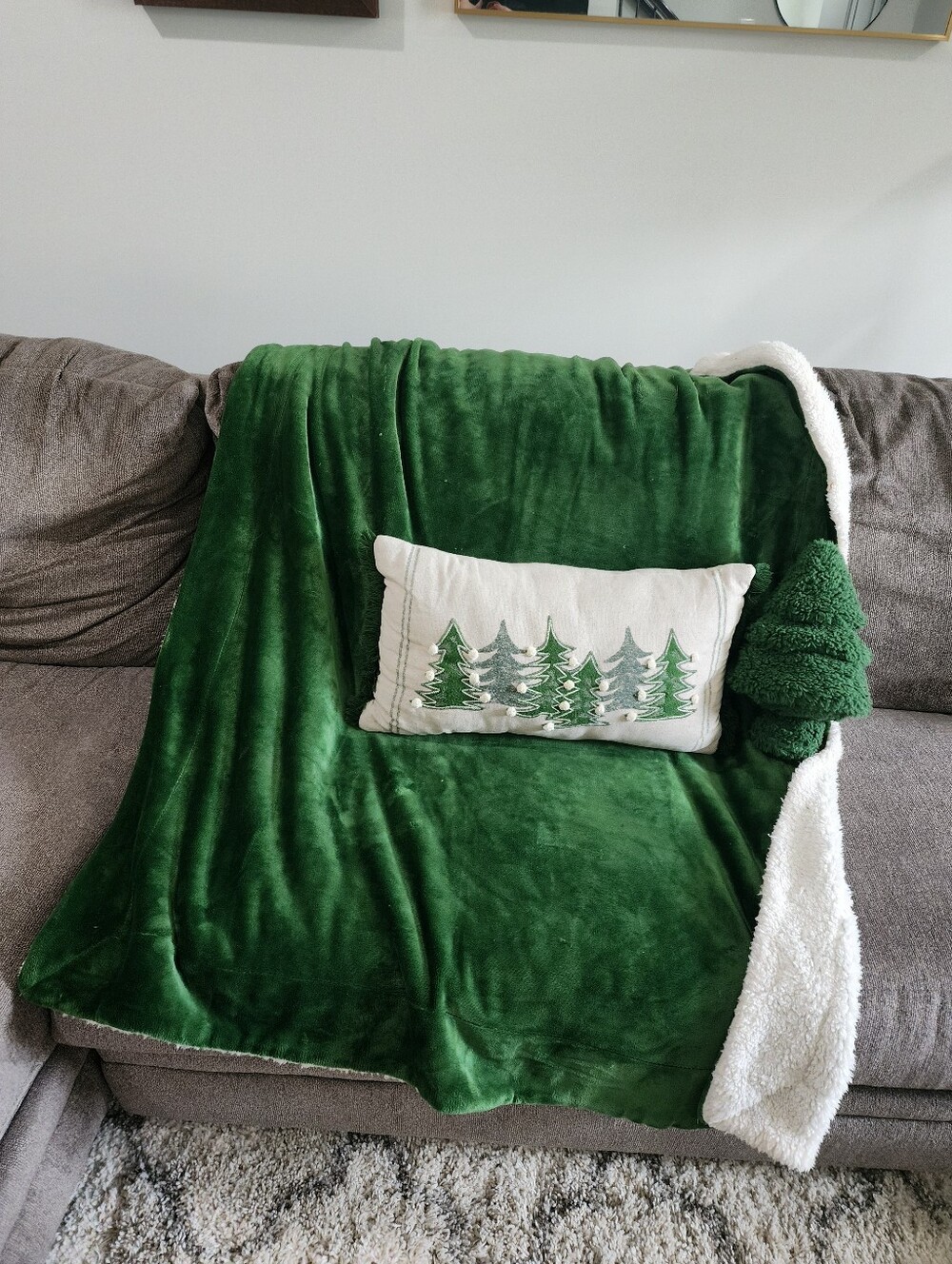 Threshold Christmas Throw Blanket + Throw Pillow Bundle